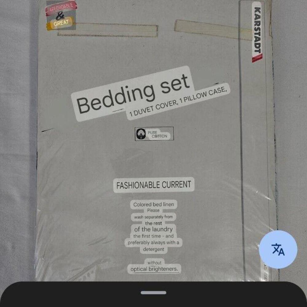 Vintage Karstadt German Bedding Linen Set 1 Duvet Cover + 1 Pillow Case NOS - Picture 8 of 10